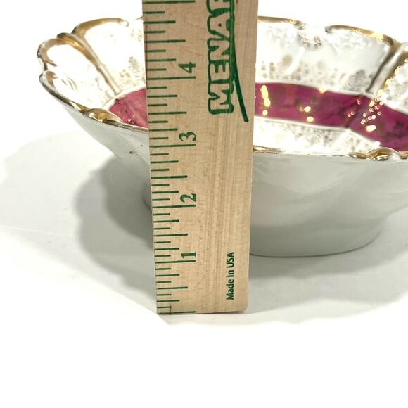 Antique Vintage JPF Germany Bowl Set Large & 6 Small Salad Soup Pasta Flower - Picture 10 of 15